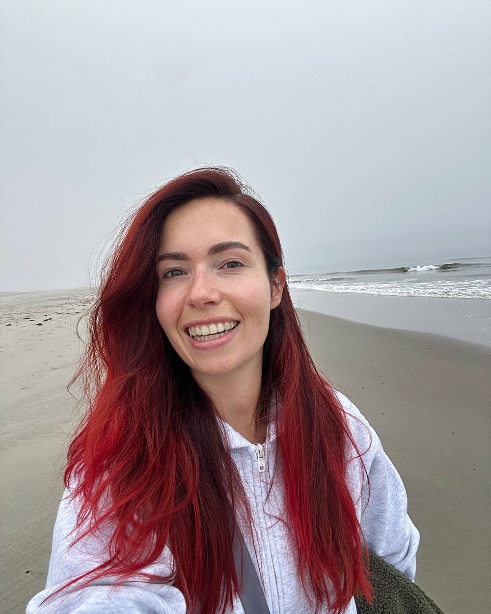Cynthia op het strand van Terschelling